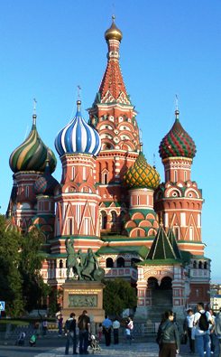 Die Basilius-Kathedrale am Roten Platz in Moskau